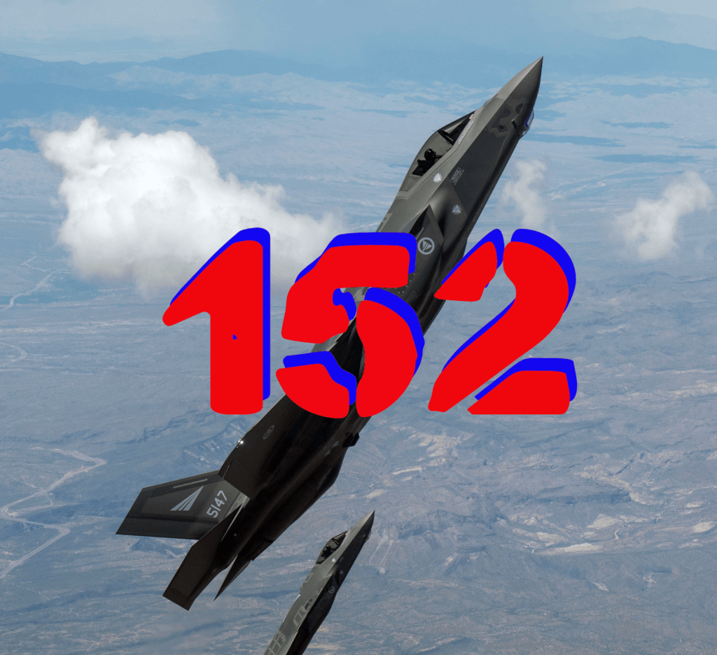 152 - Numeber of F-35 on Russia's western border in the future.