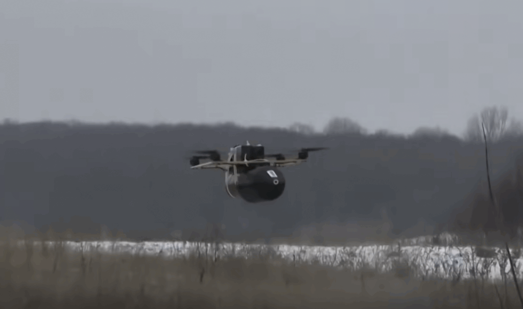 Russian Fiber-Optic Drones. (Image: Video capture, Russian Ministry of Defence)