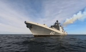 INS Tamar during its trials. (Image: Screenshot from Indian Navy video / Indian Navy PR Department )