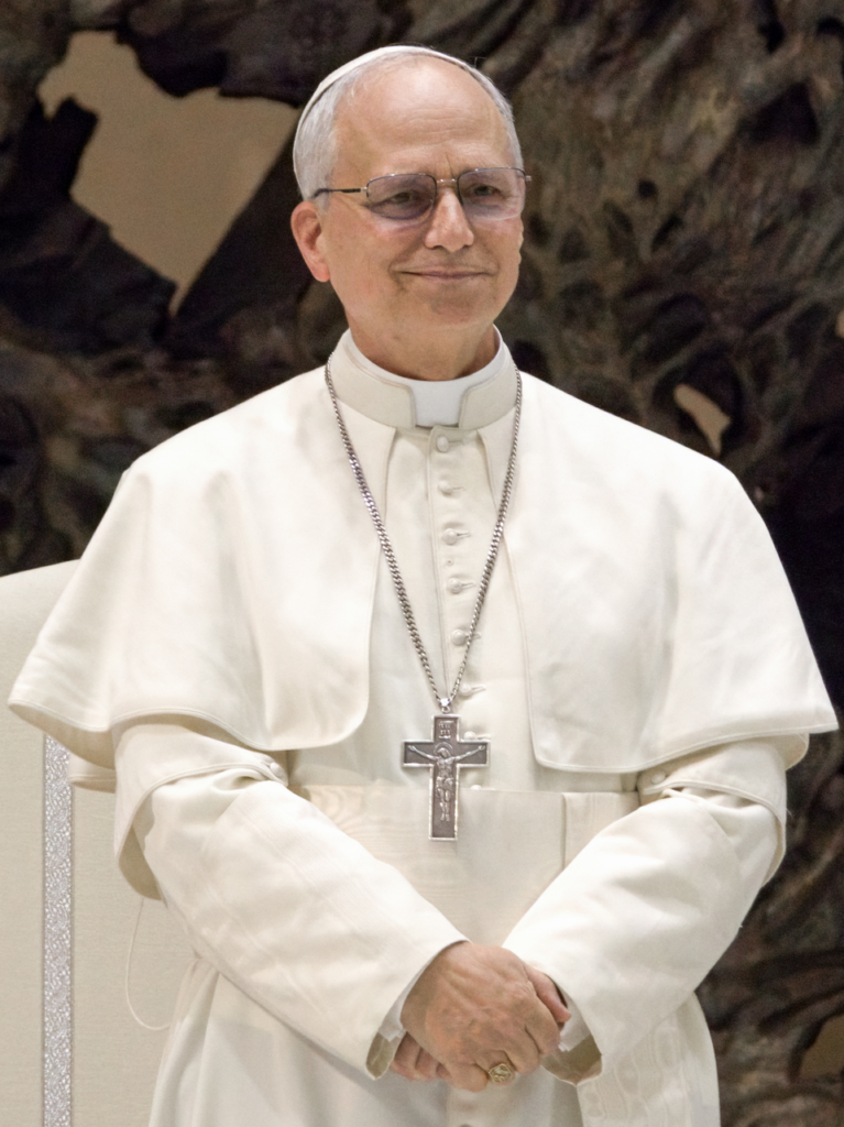 Pope Leo XIV during a meeting with the media on May 12, 2025. (Image: Edgar Beltrán, The Pillar / Wikipe)