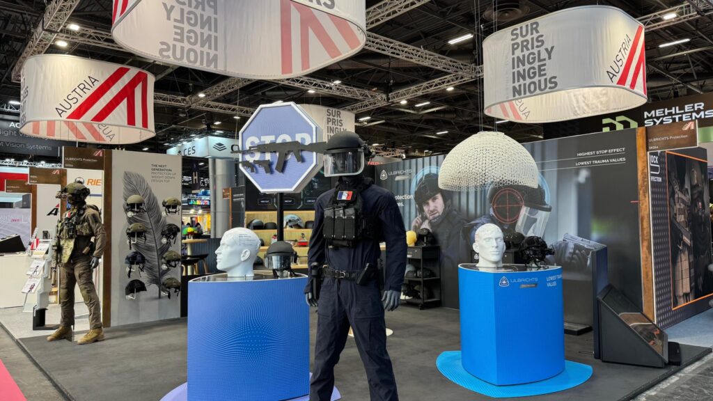 Ulbrichts’ ZENTURIO First Responder patrol helmet provides rifle protection up to VPAM 6 while maintaining the weight of a standard-issue helmet. (Image: Ulbrichts)