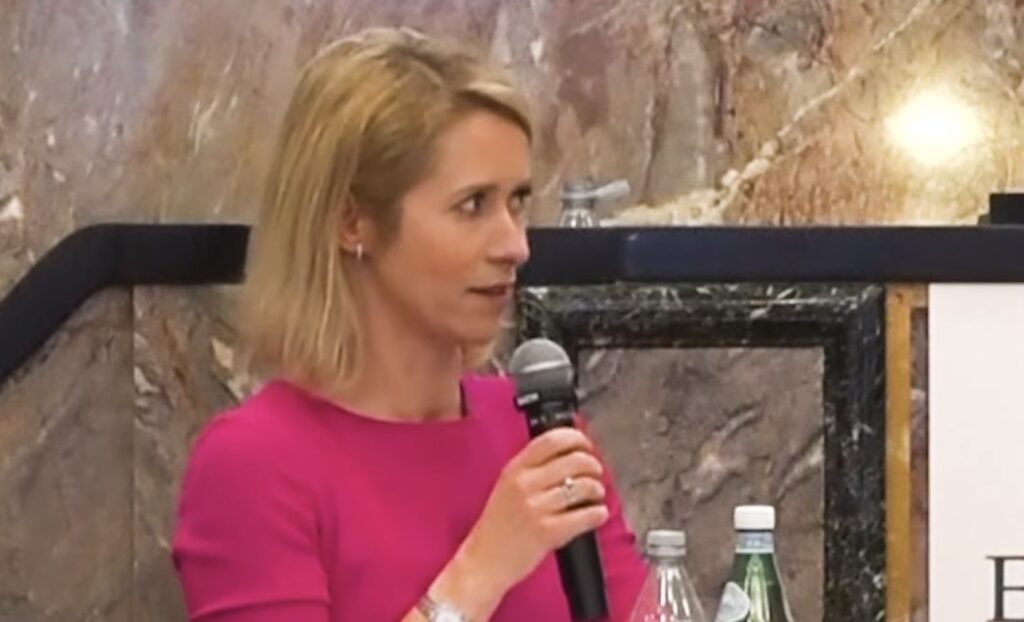 Kaja Kallas (screenshopt of Zurich discussion)